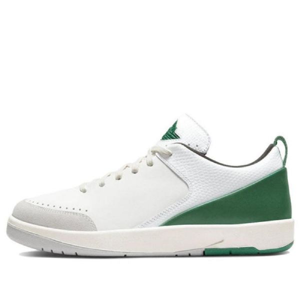 Nike Nina Chanel Abney X Air Jordan 2 Retro Low Tops Basketball Shoes Dame Hvite Grønn