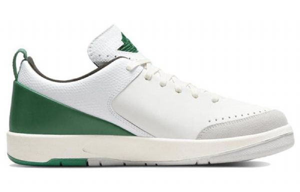 Nike Nina Chanel Abney X Air Jordan 2 Retro Low Tops Basketball Shoes Dame Hvite Grønn