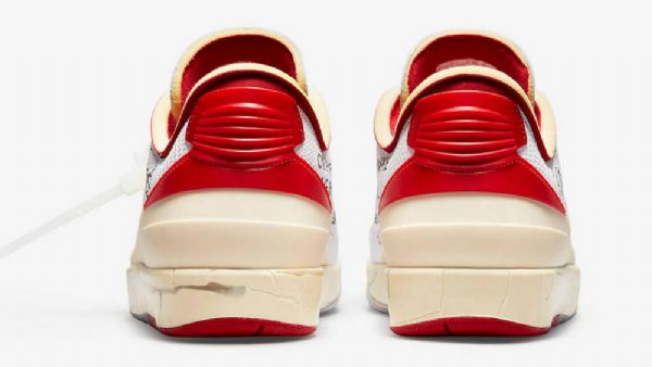 Nike Off-white X Air Jordan 2 Low Tops Sko Dame Hvite Rød