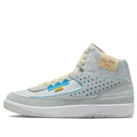 Nike Union La X Air Jordan 2 Retro Basketball Shoes Herre Grå Blå