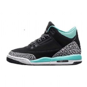 Nike Air Jordan 3 Retro Girls Bleached Sko Herre Svarte Turkis