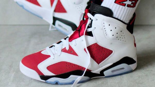 Nike Air Jordan 6 Carmine Sko Dame Burgunder Hvite