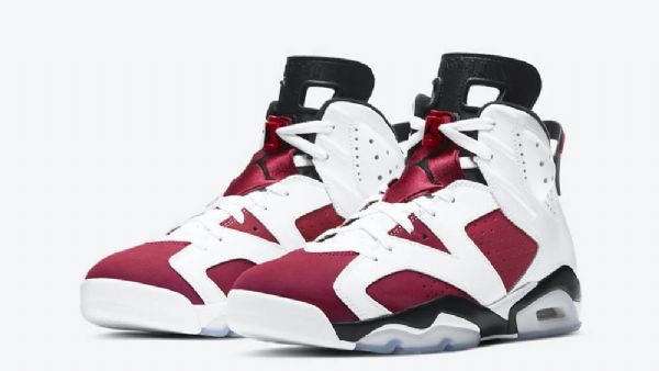 Nike Air Jordan 6 Carmine Sko Dame Burgunder Hvite