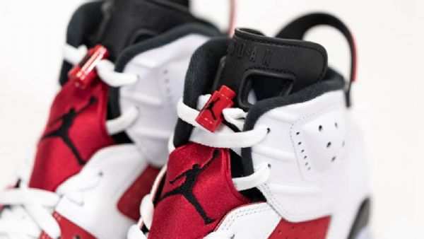 Nike Air Jordan 6 Carmine Sko Dame Burgunder Hvite