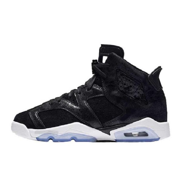 Nike Air Jordan 6 Gg Heiress Semsket Skinn Sko Herre Svarte