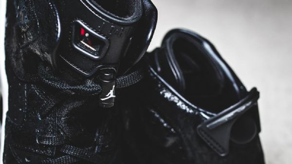 Nike Air Jordan 6 Gg Heiress Semsket Skinn Sko Herre Svarte
