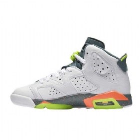Nike Air Jordan 6 Gs Ghost Sko Herre Hvite Grønn