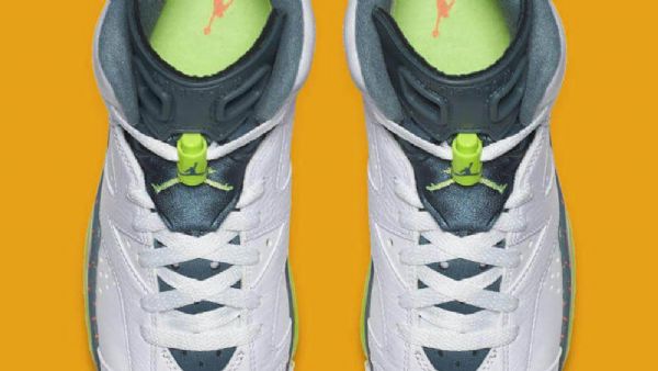 Nike Air Jordan 6 Gs Ghost Sko Herre Hvite Grønn