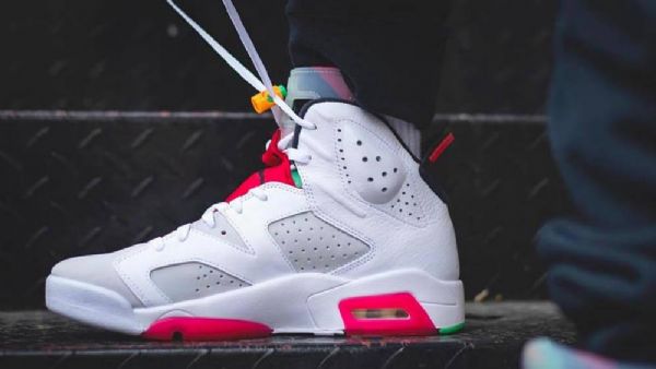 Nike Air Jordan 6 Hare Sko Herre Hvite