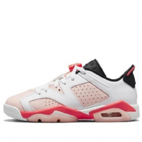 Nike Air Jordan 6 Low Tops Gs Atmosphere Retro Basketball Shoes Herre Hvite Rosa