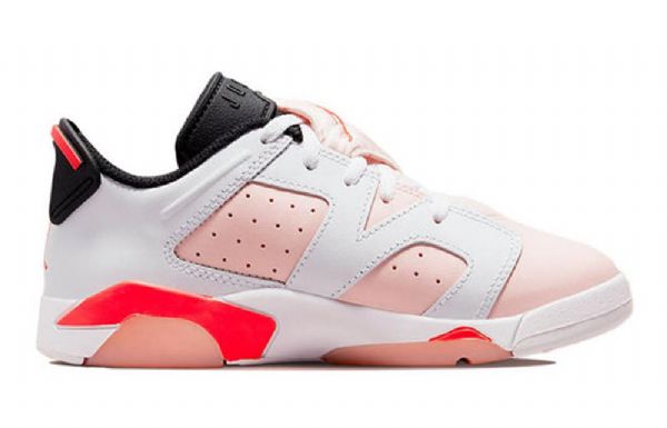 Nike Air Jordan 6 Low Tops Gs Atmosphere Retro Basketball Shoes Herre Hvite Rosa