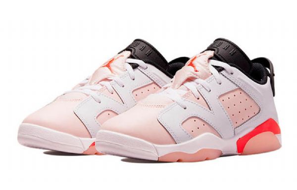 Nike Air Jordan 6 Low Tops Gs Atmosphere Retro Basketball Shoes Herre Hvite Rosa