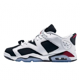 Nike Air Jordan 6 Low Tops Gs Fuchsia Sko Herre Hvite Svarte