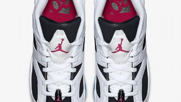 Nike Air Jordan 6 Low Tops Gs Fuchsia Sko Herre Hvite Svarte