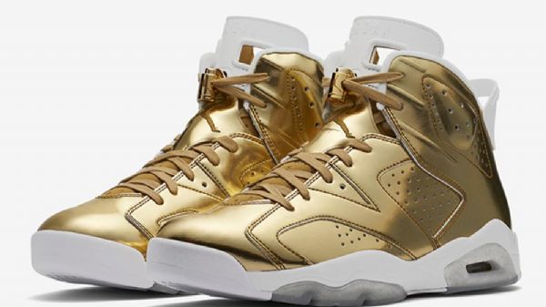 Nike Air Jordan 6 Pinnacle Sko Herre Gull