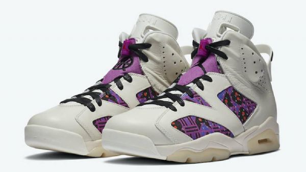Nike Air Jordan 6 Quai 54 Sko Dame Lilla