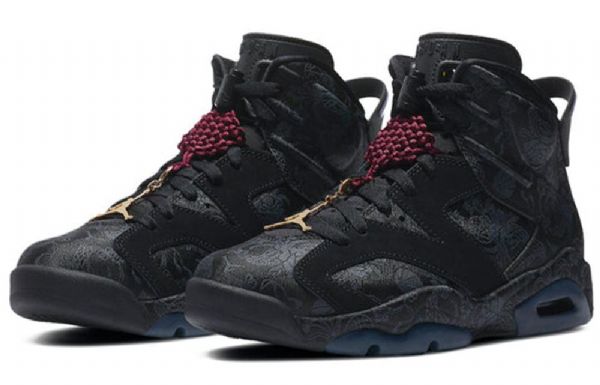 Nike Air Jordan 6 Retro Basketball Shoes Dame Svarte