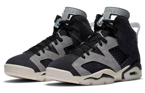 Nike Air Jordan 6 Retro Basketball Shoes Dame Svarte Grå