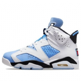 Nike Air Jordan 6 Retro Basketball Shoes Herre Blå Hvite