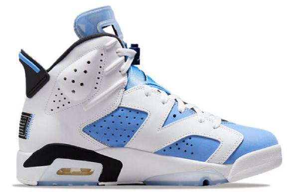 Nike Air Jordan 6 Retro Basketball Shoes Herre Blå Hvite