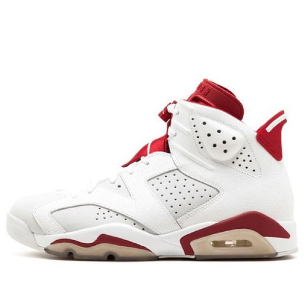 Nike Air Jordan 6 Retro Basketball Shoes Herre Hvite Rød