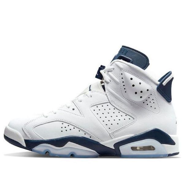 Nike Air Jordan 6 Retro Basketball Shoes Herre Marineblå