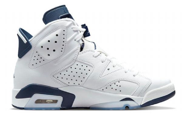 Nike Air Jordan 6 Retro Basketball Shoes Herre Marineblå