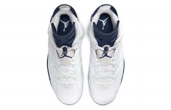 Nike Air Jordan 6 Retro Basketball Shoes Herre Marineblå