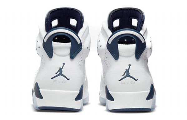 Nike Air Jordan 6 Retro Basketball Shoes Herre Marineblå