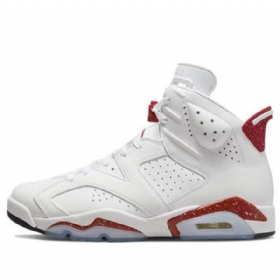 Nike Air Jordan 6 Retro Basketball Shoes Herre Rød