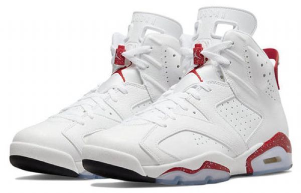 Nike Air Jordan 6 Retro Basketball Shoes Herre Rød