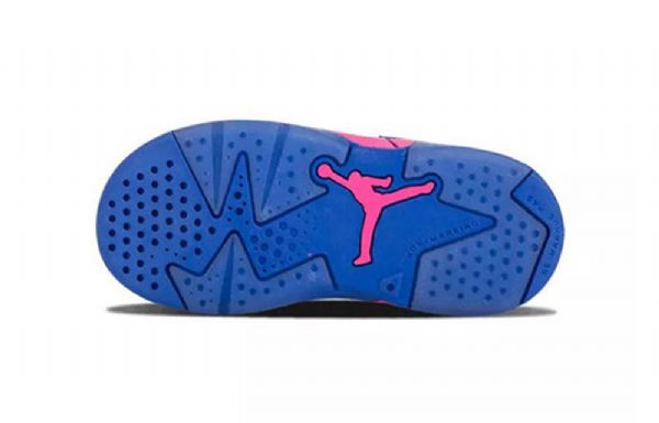 Nike Air Jordan 6 Retro Bt Basketball Shoes Barn Blå Hvite
