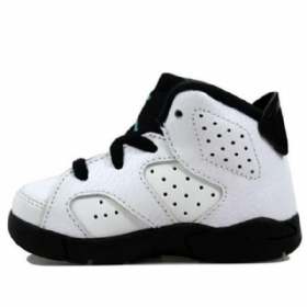 Nike Air Jordan 6 Retro Bt Basketball Shoes Barn Hvite Svarte
