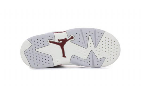 Nike Air Jordan 6 Retro Bt Sko Barn Hvite Burgunder
