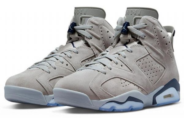Nike Air Jordan 6 Retro Georgetown Basketball Shoes Herre Grå