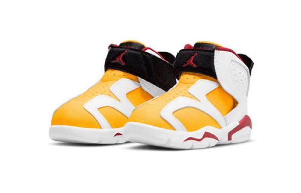 Nike Air Jordan 6 Retro Little Flex Sko Barn Gul