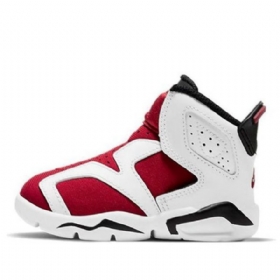 Nike Air Jordan 6 Retro Little Flex Td Basketball Shoes Barn Hvite
