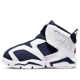 Nike Air Jordan 6 Retro Little Flex Td Sko Barn Blå Hvite