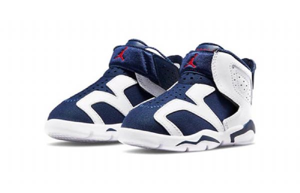 Nike Air Jordan 6 Retro Little Flex Td Sko Barn Blå Hvite