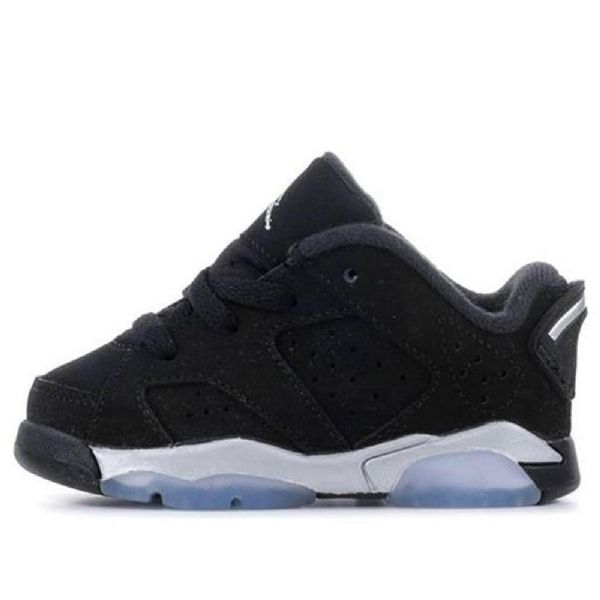 Nike Air Jordan 6 Retro Low Tops Td Sko Barn Svarte