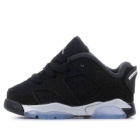 Nike Air Jordan 6 Retro Low Tops Td Sko Barn Svarte