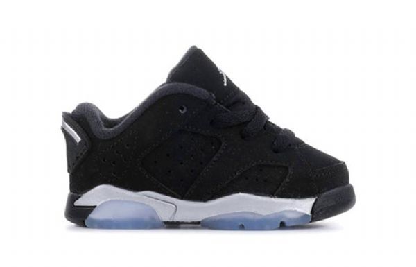 Nike Air Jordan 6 Retro Low Tops Td Sko Barn Svarte