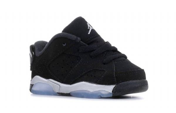Nike Air Jordan 6 Retro Low Tops Td Sko Barn Svarte