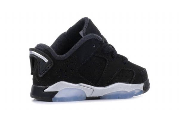 Nike Air Jordan 6 Retro Low Tops Td Sko Barn Svarte