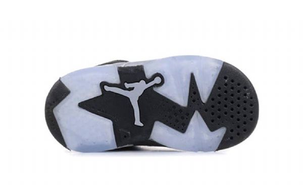 Nike Air Jordan 6 Retro Low Tops Td Sko Barn Svarte