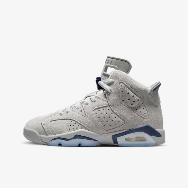 Nike Air Jordan 6 Retro Sko Barn Grå Marineblå