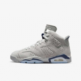 Nike Air Jordan 6 Retro Sko Barn Grå Marineblå