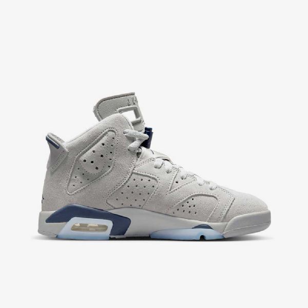 Nike Air Jordan 6 Retro Sko Barn Grå Marineblå