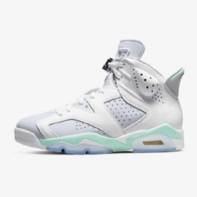 Nike Air Jordan 6 Retro Sko Dame Hvite Mint Platina