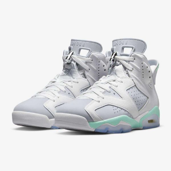 Nike Air Jordan 6 Retro Sko Dame Hvite Mint Platina